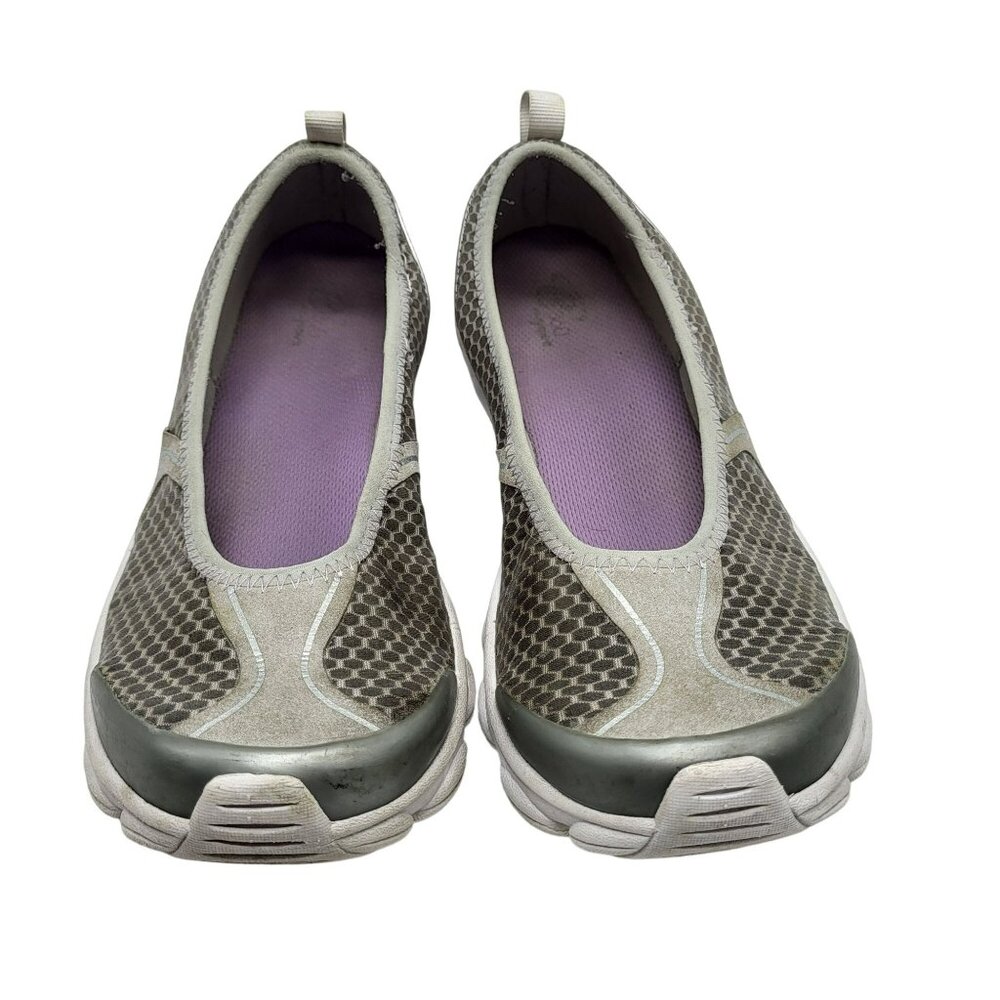 Easy Spirit Slip-On Walking Athletic Shoes Sneakers Gray White Comfort Women's 9 - Picture 2 of 12